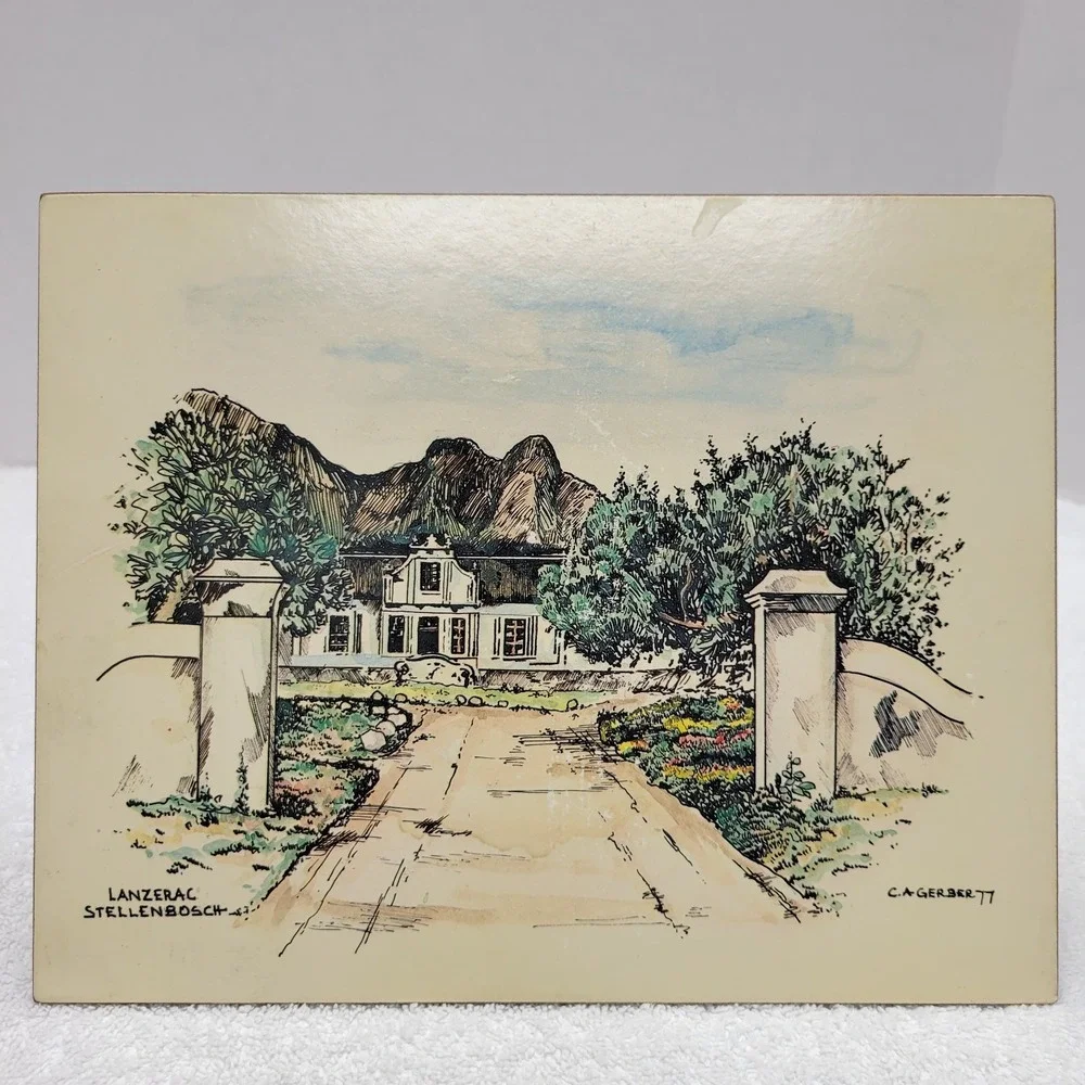 Vintage 7.5X9.5 place mats featuring famous buildings from S Africa